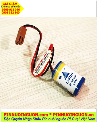 Lisun ER14250 (JEA2.54-2P), Pin nuôi nguồn PLC Lisun ER14250 Lithium 3.6v 1/2AA 1200mAh chính hãng